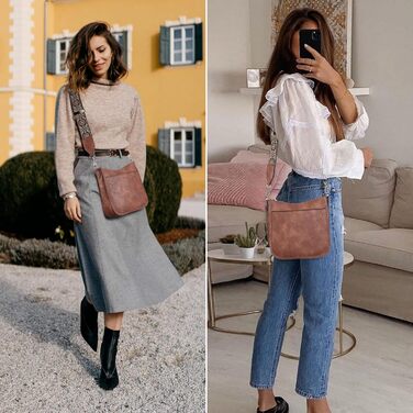 Жіноча сумка BOSTANTEN маленька сумка через плече з PU шкіри сумка через плече для жіночих сумок крос-боді з регульованим кольоров