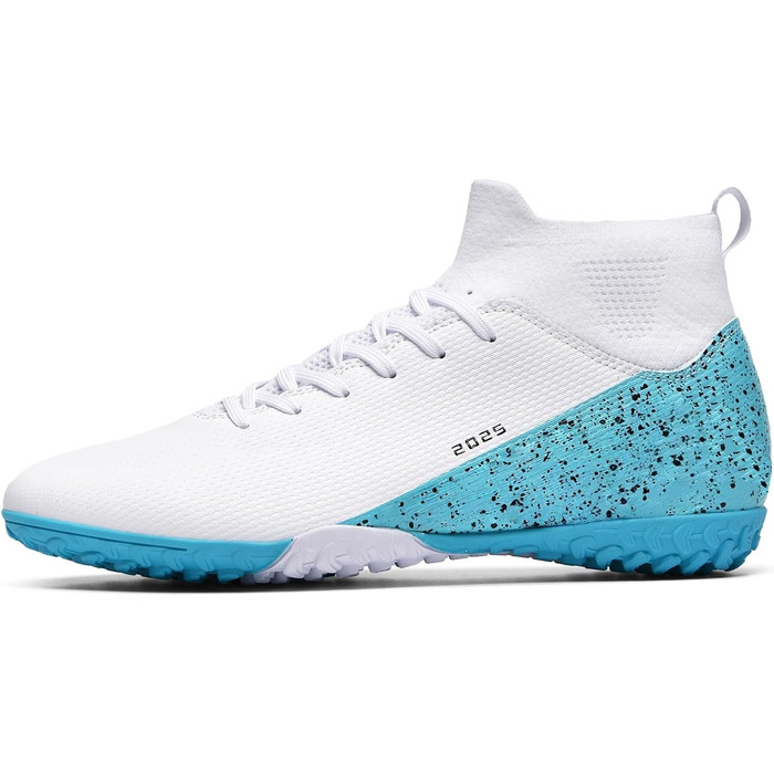 Футбольні бутси для чоловіків та жінок, бутси для критого футболу, унісекс, бейсбольні, бутси для трави, підліткові бутси для регбі, дорослі, футбольні бутси AG FG TF, широкі тренувальні кросівки, 2309 Tf White, 14