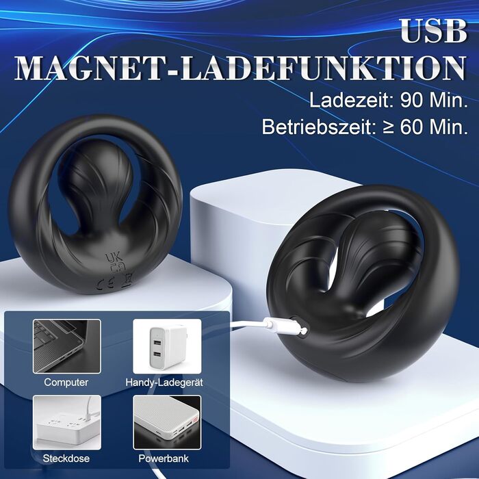 Вібраційне кільце для пеніса, секс-іграшка для чоловіків Extreme - силіконові кільця для пеніса з регульованими намистинами на 360, секс-іграшка для чоловіків Solo, кільця для яєчок з 10 режимами вібрації, еротична секс-іграшка для пар