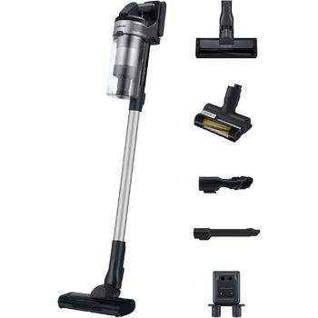 Акумуляторний пилосос Samsung Jet 65 PetPRO, 150 Вт, в комплекті щітка для шерсті та інші аксесуари, сріблястий, VS15A60BGR5/WD 15
