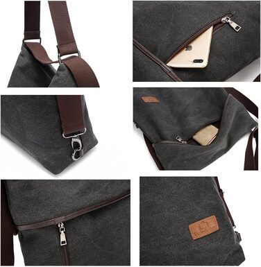 Жіноча полотняна сумка через плече рюкзак Велика сумочка Вінтажна жіноча сумка через плече проти крадіжки жіноча сумка бомж для по