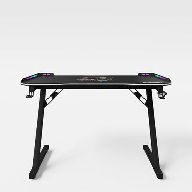 Стіл Minecraft, дерев&39яний композит, чорний карбоновий вигляд, 120x74x60