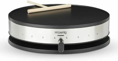 Прилад для крепу H.Koenig KREP29, 33 см, антипригарне покриття, 1300 Вт, чорний одинарний