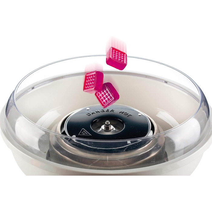 Машина для виробництва солодкої вати Ariete Party Time 2973, Для солодкої вати з цукрового піску або для твердих карамельок, включаючи дозатор і 4 ковпачки, 450 Вт, Червона