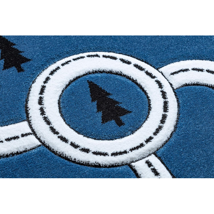 Дитячий килимок Petit для дитячої кімнати, ігрові килимки, дитяча кімната, міські вулиці синій 280x370 см