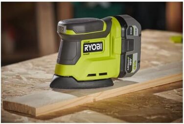 Трикутна шліфувальна машина RYOBI RPS18-0 18V OnePlus без акумулятора та зарядного пристрою 10 шліфувальних листів SCS10A зернисті