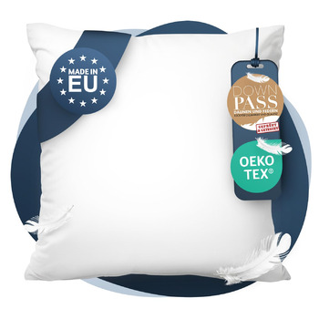 Пухова подушка CALMONT з 3 камерами 80x80 Пухнаста та підходить для алергіків Міцна та дихаюча подушка для ліжка Пухова подушка Пухова подушка 80 x 80 см