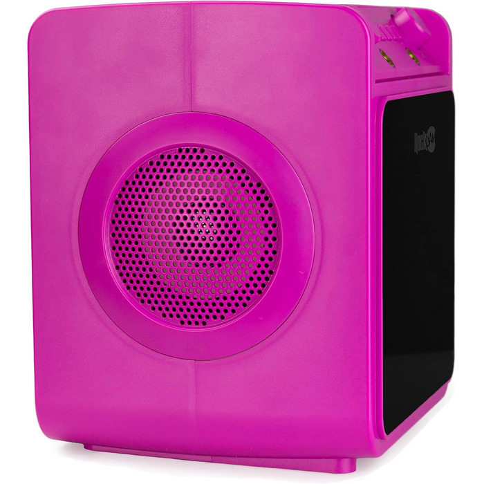 Караоке-машина RockJam 10 Вт, акумуляторна, з двома мікрофонами, рожева