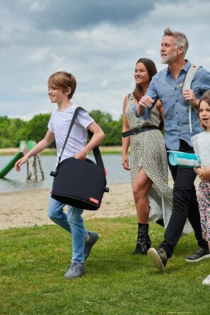 Кемпінговий гриль NOMADIQ Настільний гриль Компактний 2 конфорки Газовий гриль для кемпінгу Газовий гриль для балкону, автофургона Гриль-плита, портативна, для вулиці, барбекю, вулична плита, чорний колір