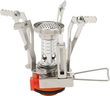 Набір для приготування їжі на кемпінгу, портативний набір посуду для кемпінгу з високоефективною плитою потужністю 3000 Вт, каструлі з харчового алюмінію для походів, піших прогулянок та приготування їжі на свіжому повітрі, зелена ручка