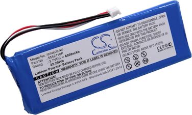 Акумулятор VHBW, сумісний з колонками JBL Pulse 2, 2Blkus (6000 мАг, 3,7 В, літій-полімерний)