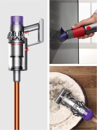 Бездротовий пилосос Dyson Cyclone V10, Nickel/Copper, 150 Airwatt адаптер для низьких поверхонь