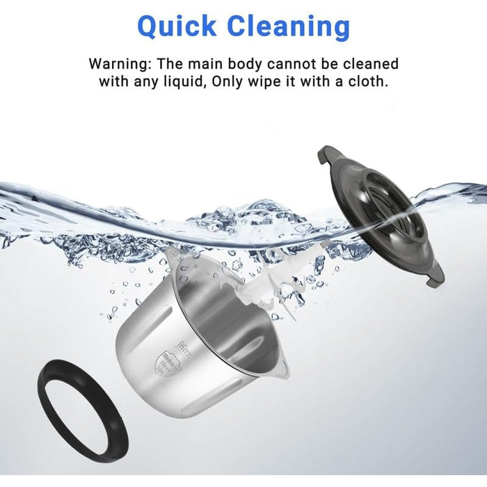 Подрібнювач AMZCHEF, подрібнювач кухонний електричний з чашею з нержавіючої сталі 3 л.Електричний мультиподрібнювач потужністю 500 Вт з 2 налаштуваннями швидкості. М'ясорубка для м'яса, цибулі, дитячого харчування, фруктів та овочів 3 л сіра