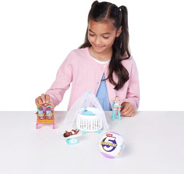 Від ZURU, колекційна капсула-сюрприз, іграшка для дівчаток, реалістичний міні-немовля, ігровий набір та аксесуари, серія 2, 5 Surprise My Mini Baby Series 2