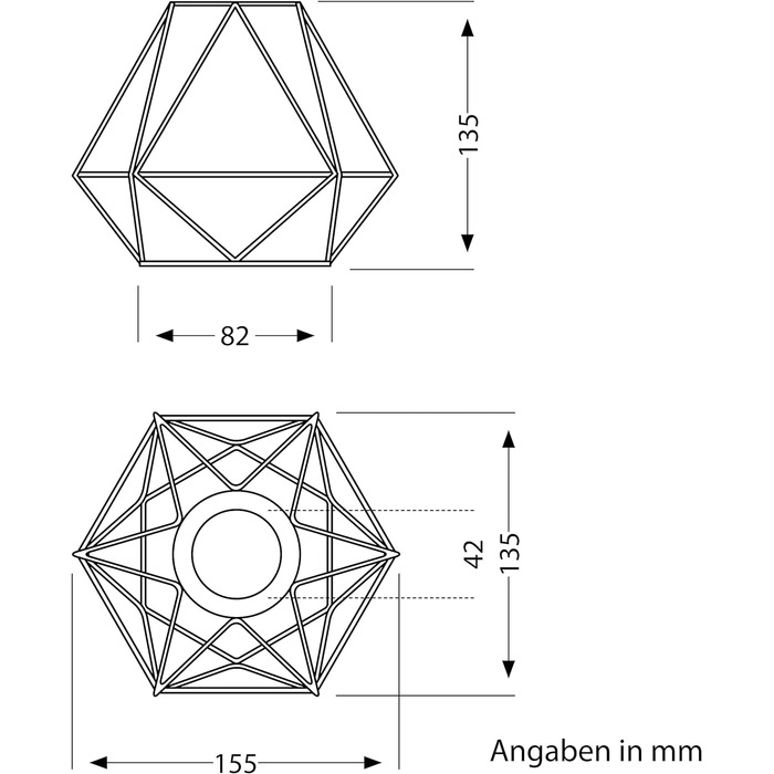 Абажур у клітку, чорний, 155мм Ø (2 шт. (1 уп.), бронза / 15,5см), 3 шт.