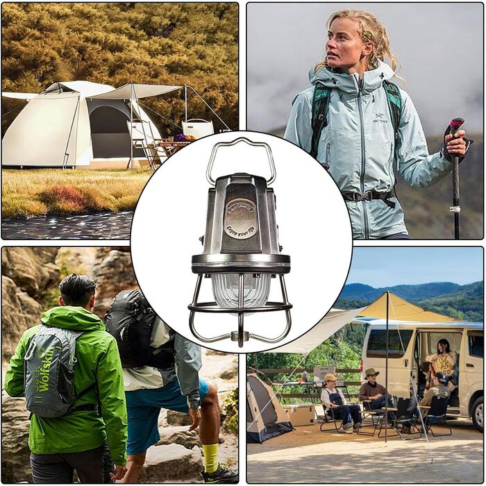 Ліхтар для кемпінгу - спорядження для виживання та аварійних ситуацій з регульованою яскравістю Світлодіодні лампи для кемпінгу для походів на свіжому повітрі, відключення електроенергії, тентів, балконів, титанові