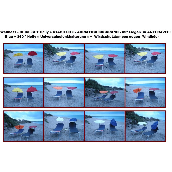 Складаний алюмінієвий кемпінговий стіл - STABIELO - Ширина 40 x 80 Довжина - 32/61 - з регульованими ніжками