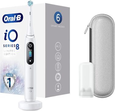 Електрична зубна щітка Oral-B iO Series 8, акумуляторна, з учною ручкою, 1 щіткою та 1 дорожнім кейсом