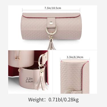 Маленька обертова шкіряна скринька для ювелірних виробів Vlando, підставка для ювелірних виробів, футляр для дорожніх ювелірних виробів, скринька для зберігання сережок, подарунки на день народження/новий рік для жінок та дівчат, сірий колір