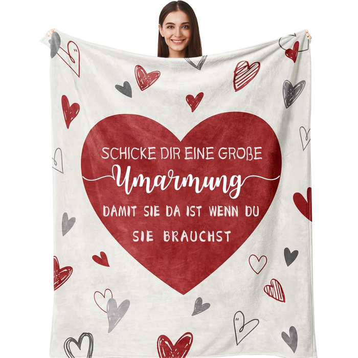 Подарунки для найкращих друзів, подарунок на день народження дівчини - плед-обійня, унікальні подарунки для жінок, дівчини, сестри, дружини, мами на день народження, Різдво, кохання 150x200 см