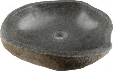 Ручний умивальник з натурального вулканічного каменю Андезит — 30 × (7–8) × 30 см, 9,5 кг