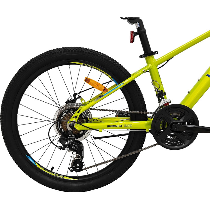 Дитячий гірський велосипед Keskin HT MTB1 24&39 21 швидкість, пневматичні шини 2.35&quot, дискові гальма, алюмінієва рама, неоново-зелений