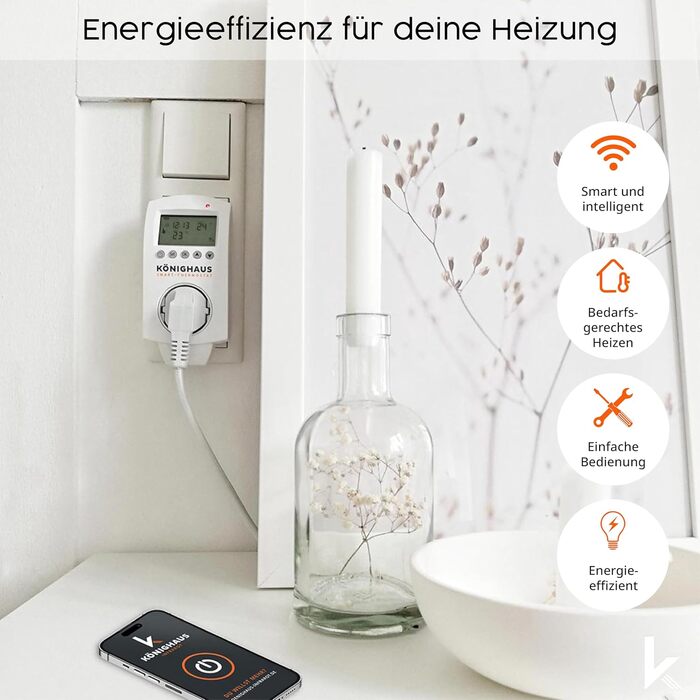 Інфрачервоний обігрівач Knighaus - розумний термостат для стельового опалення з керуванням через додаток та тижневою програмою