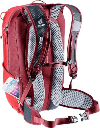 Велосипедний рюкзак Deuter Race 16, вишня-масала, 16 л, з системою Airstripes