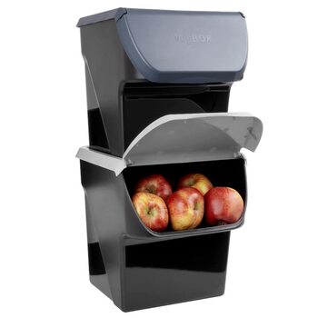 Контейнери для зберігання Vilde, контейнери для картоплі, контейнери для цибулі, контейнери для овочів, 13 л, комплект з 2 шт. , сірий, антрацит