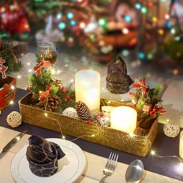 Плетений кошик для зберігання водяного гіацинта, кошик для зберігання з натуральної морської трави, плетений кошик для ванної кімнати, бачок для туалетної води 42 * 14 * 7 см, кавово-коричневий 42*14*7 см