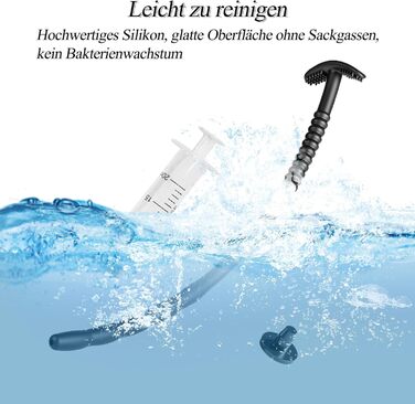 Набір уретральних дилататорів BDSMAGE, з шприцом, 25 см, силікон, стимуляція простати, діаметри 6,7,9 мм, 3 шт.