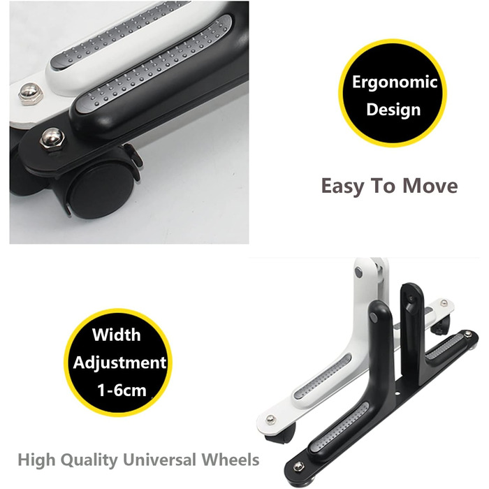 Ніжок для інфрачервоних обігрівачів, універсальна підставка для інфрачервоного обігрівача з алюмінієвого сплаву, мобільна підставка з роликами для інфрачервоних обігрівачів різних моделей, рама 1-6 см, срібляста, 2 шт.