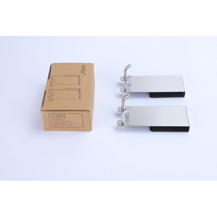 Настінні гачки для душу Kegii - настінні гачки для душу без свердління набір з 2 шт. з гумовим захистом тримач для рушників-скребк