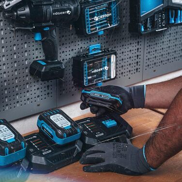 Зарядний пристрій HGERT TECHNIK 4A 18V, функція швидкої зарядки, захист від перегріву та короткого замикання, індикатор зарядки, ефективна зарядка, ідеально підходить для акумуляторів 2A, 4A, 6A