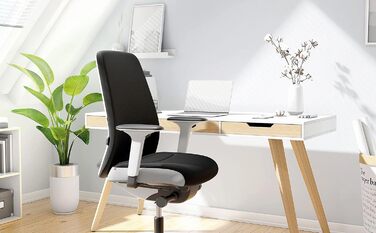 Офісне крісло Interstuhl Every Interior Edition ергономічне крісло для столу та ігор поперекова підтримка для здоровішого сидіння поєднує здорове та активне сидіння (чорний білий)