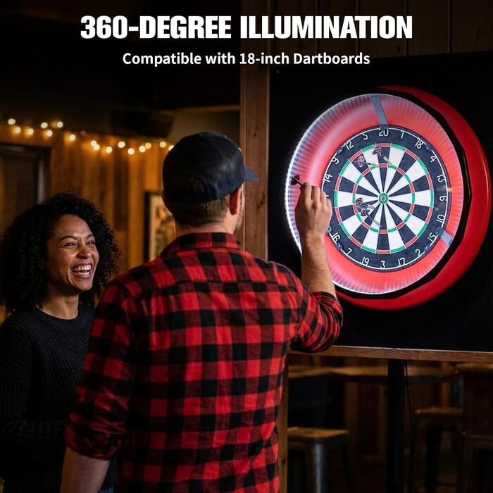 Підсвічування мішень для дартсу - світлодіодне освітлення на 360, система підсвічування мішень для дартсу, підходить для 18-дюймових мішень для дартсу