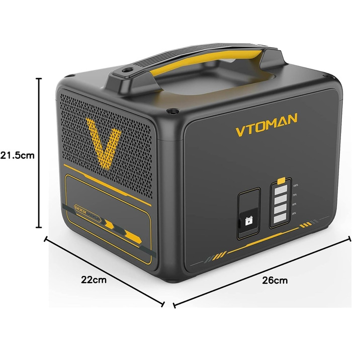 Додатковий акумулятор VTOMAN Jump 600X ємністю 640 Втгод - розширювальний акумулятор LiFePO4 для портативної електростанції Jump 600X, ємність якого можна розширити до 939 Втгод для кемпінгу, подорожей, проживання в автофургоні, надзвичайних ситуацій, від