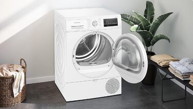 Сушильна машина Siemens easyClean iQ500 Single до 8 кг з тепловим насосом енергоспоживання 176 кВтгод/рік,   біла