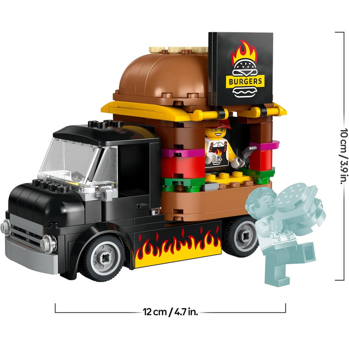 Конструктор LEGO City 60404, Вантажівка з бургерами, 194 деталі