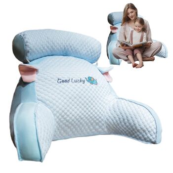 Звичайна мила подушка для читання Ice Silk, подушка для спини з підлокітниками, подушка для читання для ліжка та дивана, подушка для спинки крісла з підлокітниками та опорою для спини, подарункові подушки для чоловіка та хлопця розміром D 705025 см