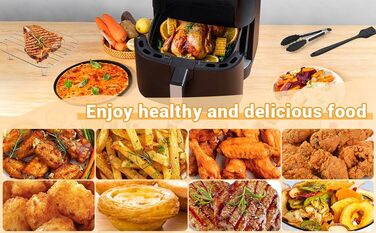 Аксесуари для фритюрниці Viriech із силіконовою формою, аксесуари для багаторазової фритюрниці з 8 частин Силіконова форма для фритюрниці з шампурами Масляна щітка Затискач проти опіків для фритюрниці