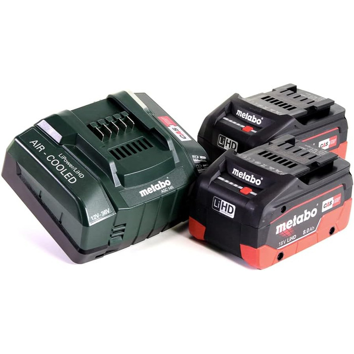 Акумуляторна пила Metabo SSE 18 LTX BL (602267810) 18В 2 шт. LiHD зарядний пристрій ASC 145 пластиковий кейс, тип акумуляторної ба