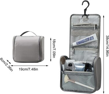 Косметичка Huvqianu з відділеннями, портативна косметичка, дорожній органайзер для макіяжу, косметичка, водонепроникна сумка для з