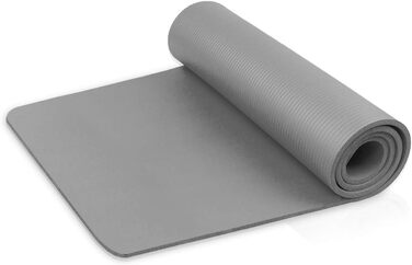 Гімнастичний килимок/килимок для йоги diMio Comfort розміром 185x60x1 см, 185x60x1,5 см, 185x90x1,5 см, 200x100x2 см з ремінцем для перенесення, без фталатів протестовано SGS, колір Urban Grey 185 x 60 x 1,5 см