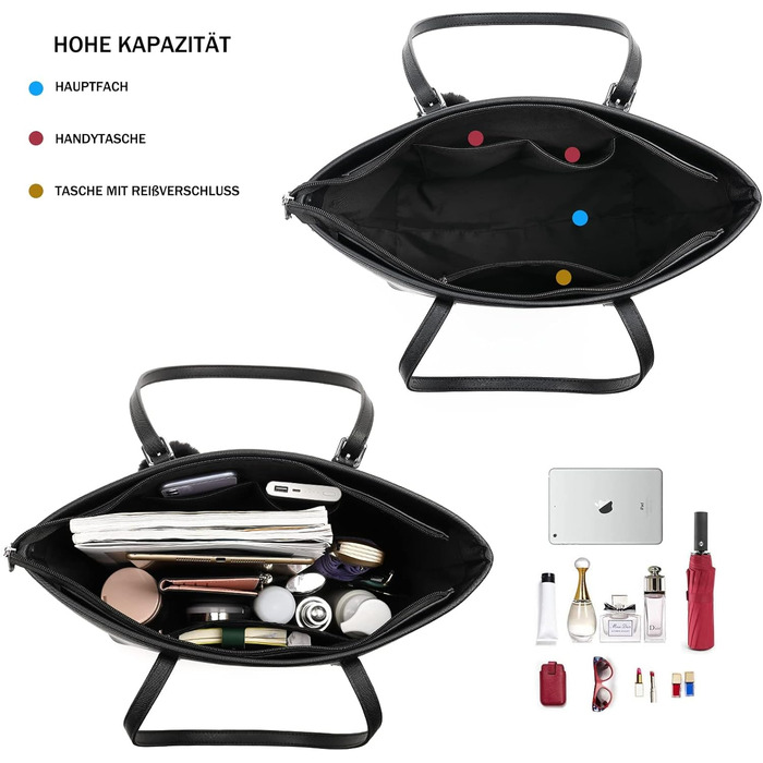 Сумочка жіноча набір чорна сумка з гаманцем для офісу школа шопінг сумочка жіноча велика з китицями жіноча і хутряна куля плюшевий