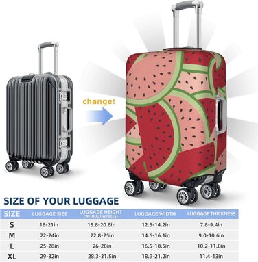 Чохол для валізи Кавун BAFAFA, захисний еластичний чохол від подряпин та пилу, чорний, розмір 95