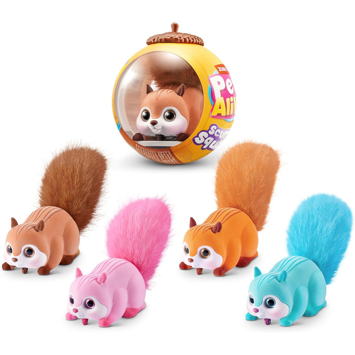 Інтерактивний робот-білка Scurry'n Squirrel (коричневий) від ZURU рухлива іграшка з реалістичними рухами та звуками, для дітей від 2 років