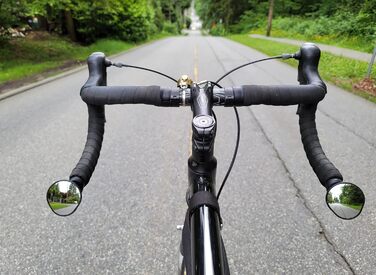 Дзеркало Hafny для керма шосейного велосипеда, опукле дзеркало з блакитного скла, HF-M956-FR06 (срібне скло)