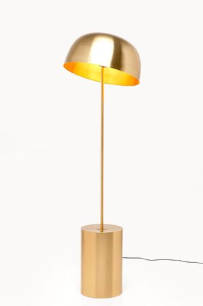 Дизайнерська торшерна лампа Kare Design Loungy Gold сталевий каркас, металевий плафон, цоколь E27, сучасний стиль для вітальні (без лампи)