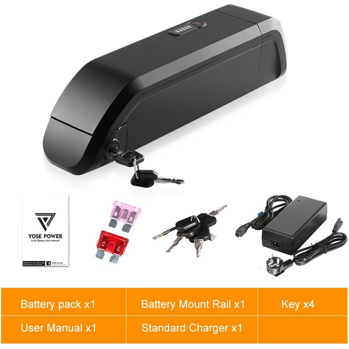 Акумулятор SEASON 36V для електровелосипеда (SF-06) 11.6Ah / 14Ah Замінний акумулятор JCEB360-11.6 для електровелосипедів та педелеків від Fischer and Bianchi 36V 14Ah (518 Втгод)